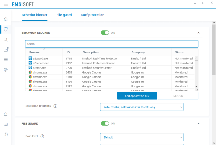 Emsisoft Anti-Malware Behavior Blocker