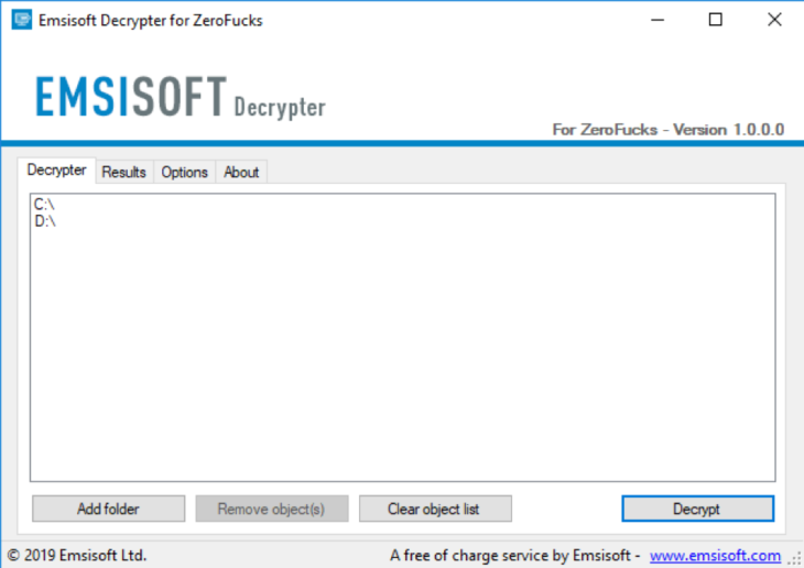 Emsisoft ZeroFucks Decryptor