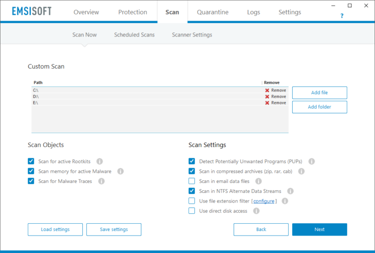 EN-advanced scanner features