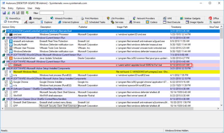 How to remove fileless malware