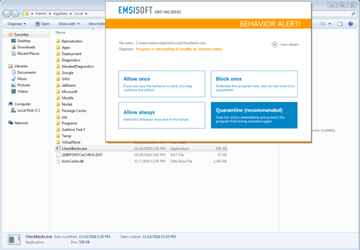 iso malware alert emsisoft