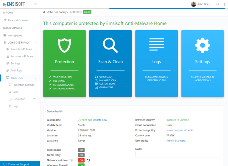 Use Network lockdown in the event of an emergency