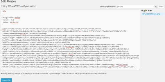 Malicious WPUnitE plugin installed in hacked WordPress blog